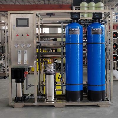 1TPH 2.1kW-380-415V 2xFRPタンク 塩水の逆オスモス水源