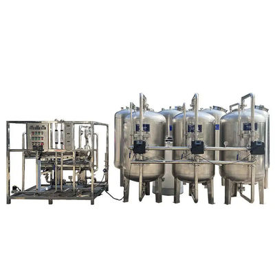 5TPH 7.4kW-380-415V 2xSS304 タンク 塩水の逆オスモス水源