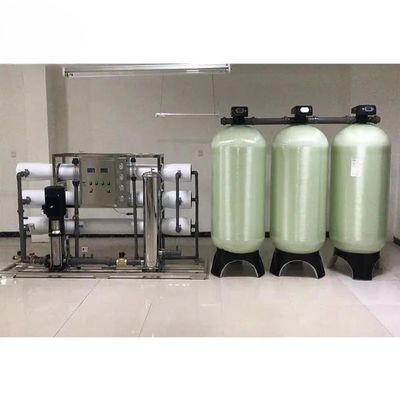 8TPH 14kW-380-415V 3xFRPタンク 塩水の逆オスモス水源