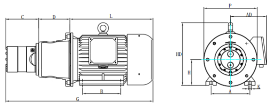 DHP 13.5 軸活塞ポンプ 13.5m3/h 80Bar 37kW 工業用 RO 高圧上水処理用品