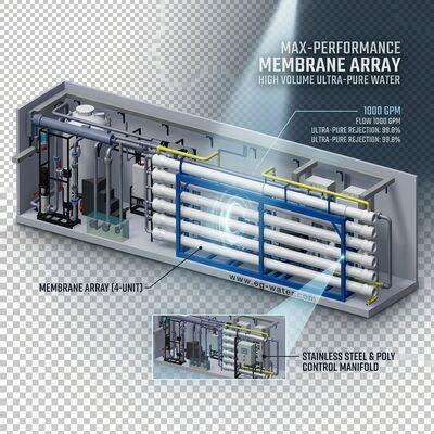 100 TPD ソーラーハイブリッド コンテナ化 RO 純水設備 40 フィート ユニット 海水淡水化
