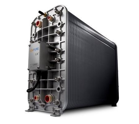 離子純 LX-M45Z-5 CEDI モジュールは, 22.5-33.8 GPM の流量範囲と,化学再生がないため, > 15 MΩ·cm の抵抗性