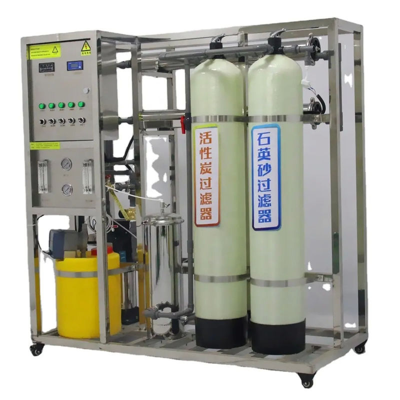 500L/H 1.7kW-380-415V 2x FRPタンク 塩水の逆オスモス水源