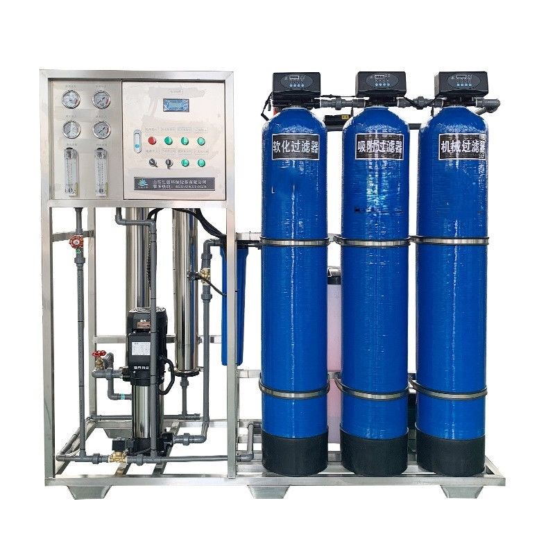 1.5TPH 3.0kW-380-415V 3xFRPタンク 塩水の逆オスモス水源