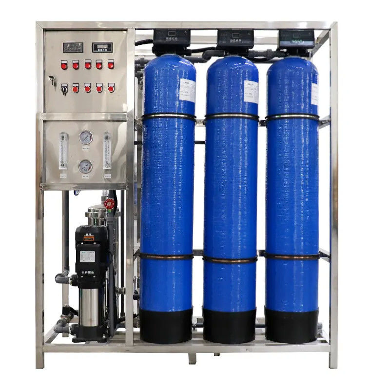250 LPH 3xFRP タンク 小型逆オスモース水フィルターシステム
