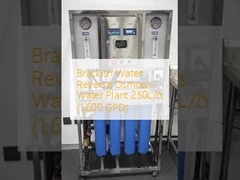 塩水の逆オスモス水装置 250L/h (1,600 GPD)
